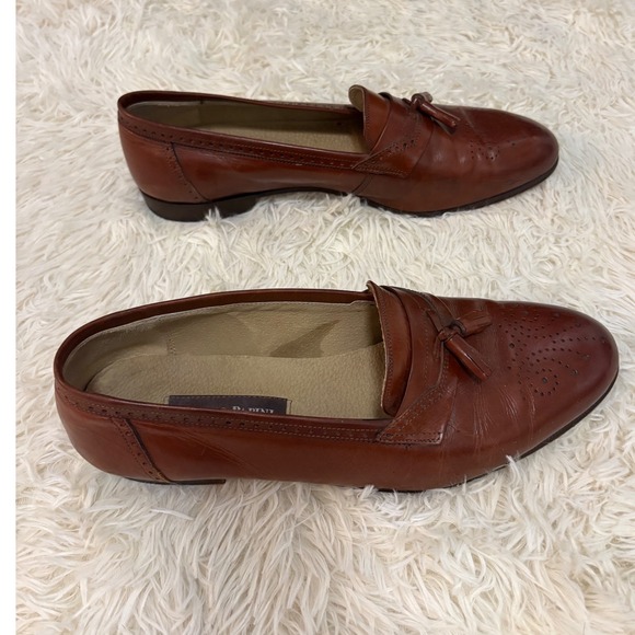 Duccio Papini Brown Leather Tassel Loafers Dress Shoes Mens Size 12 M‎ Italy - Picture 2 of 7